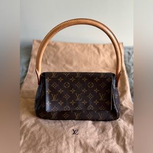 Vintage Louis Vuitton Monogram Printed Leather Shoulder Bag